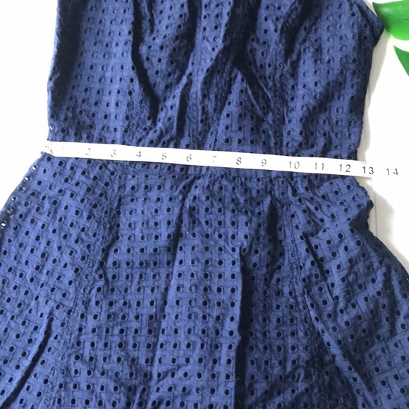 Cynthia rowley eyelet sleeveless blue dress - Picture 8 of 10